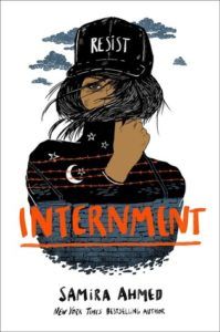 Internment cover - woman with "resist" hat
