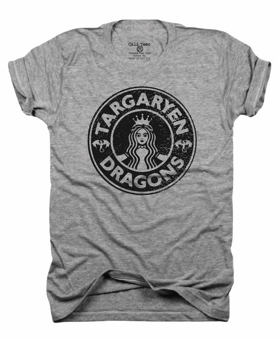 Targaryen Dragons Starbucks Parody Tee