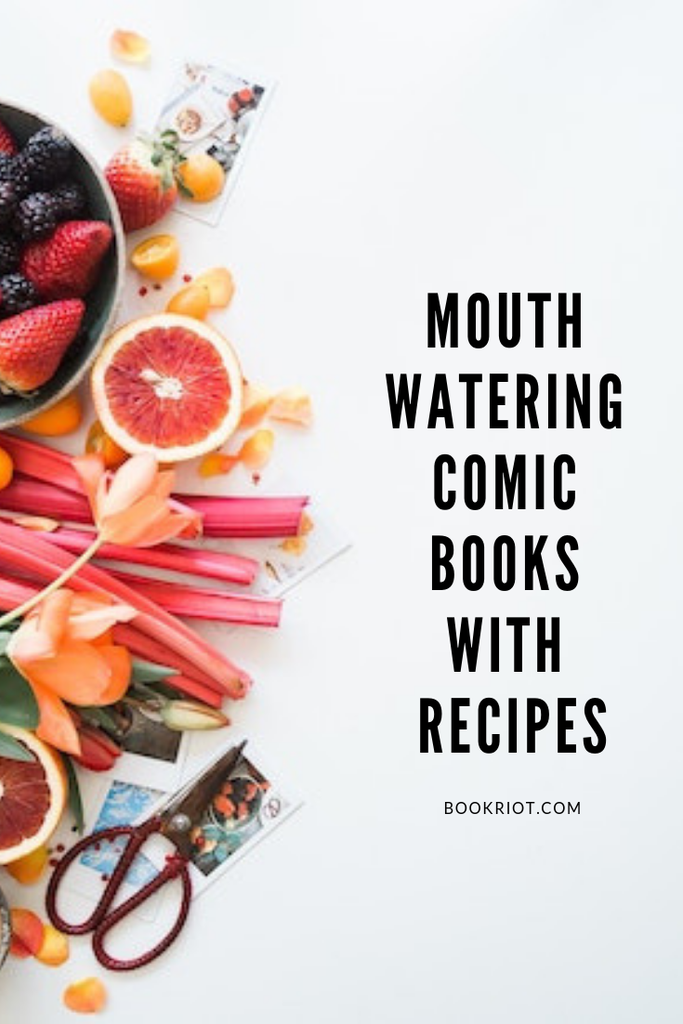 Enjoy these mouth-watering comic books that feature recipes. book lists | comic books | books with recipes | food books | food comics | comics to read