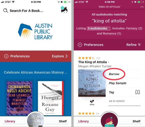Screenshot demonstrating how to listen to audiobooks on iphone using Libby
