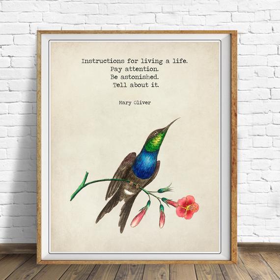 Mary Oliver Quote Prints | bookriot.com Mary Oliver | Mary Oliver quotes | Mary Oliver posters | Mary Oliver quote posters | Mary Oliver quote prints | Poetry prints | poetry on art | Mary Oliver quotes for your home | gorgeous art | poetry prints for your home | poetry | book gifts | gifts for book lovers 