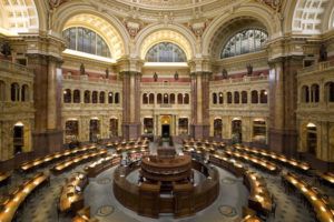 main reading room at the Library of Congress