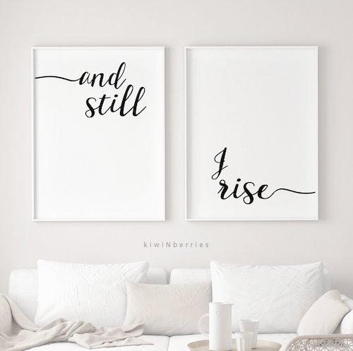 Maya Angelou poetry art print