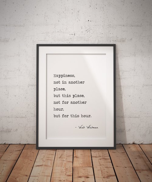 Walt Whitman poetry print