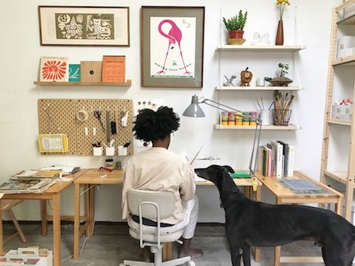 Christian Robinson in his studio