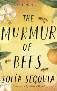 The Murmur of Bees cover - orange blossoms with bees