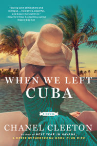 When We Left Cuba book cover - woman in sun hat on beach