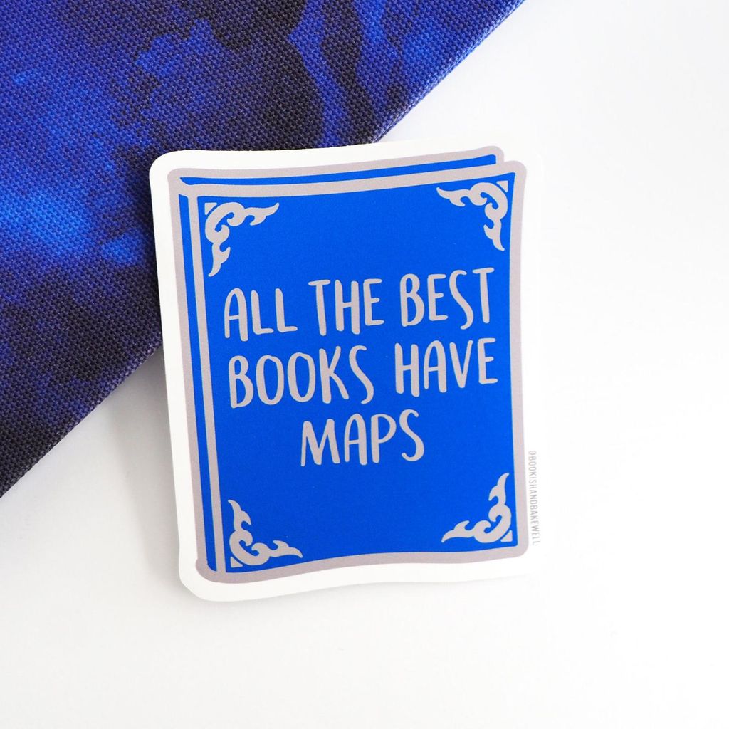 All the Best Books Have Maps sticker