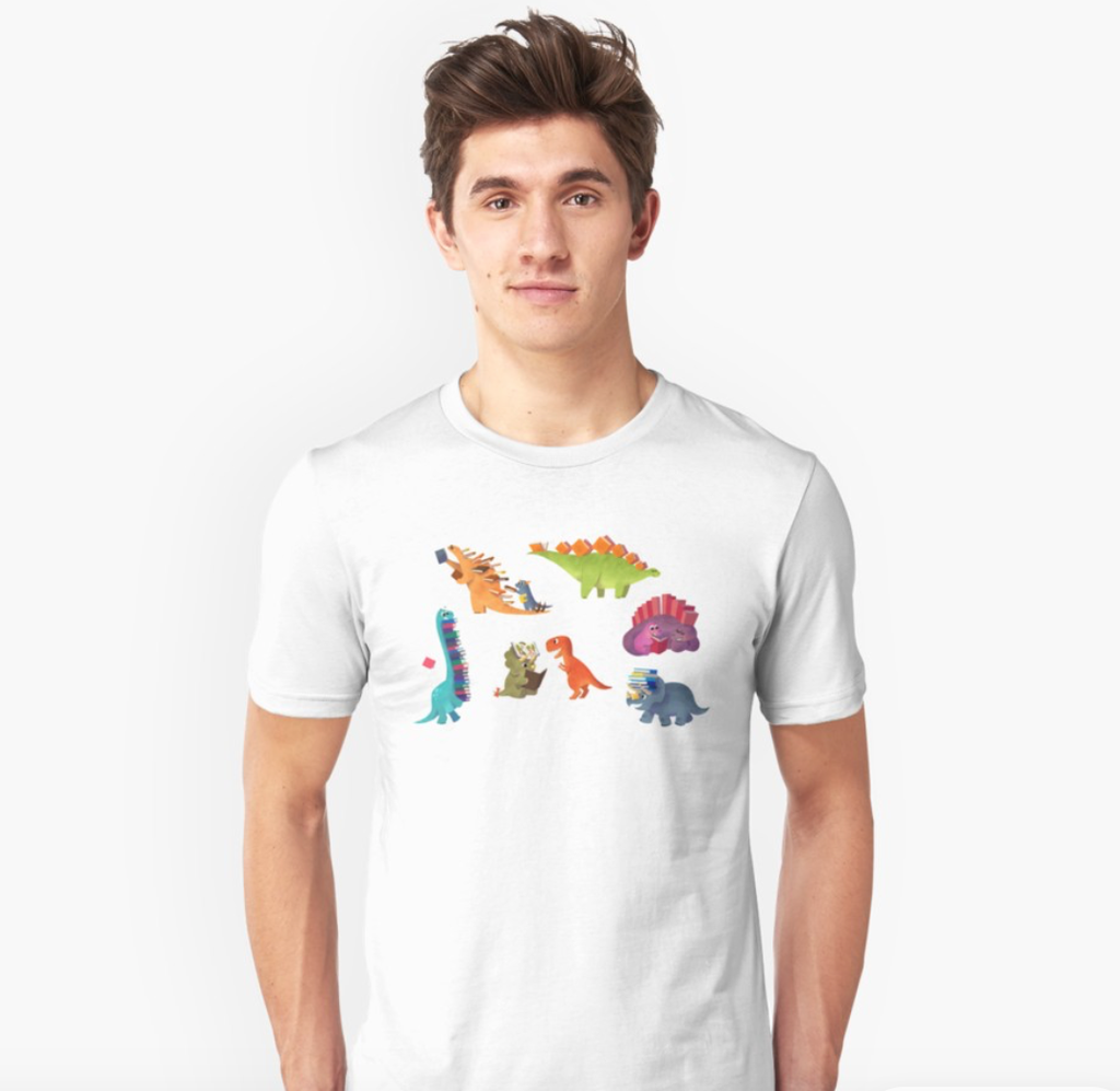 Book dinosaurs t-shirt