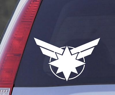 Captain Marvel symbol car decal sticker