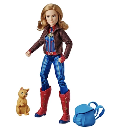 Carol Danvers with Goose the Cat action figure doll set