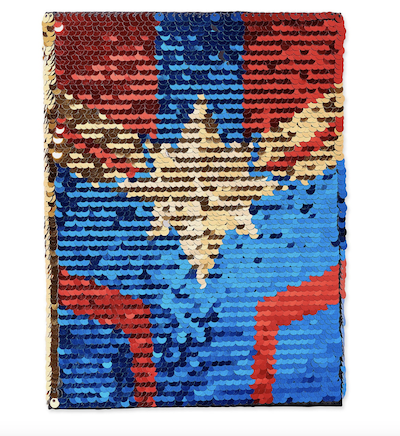 Captain Marvel sequin journal