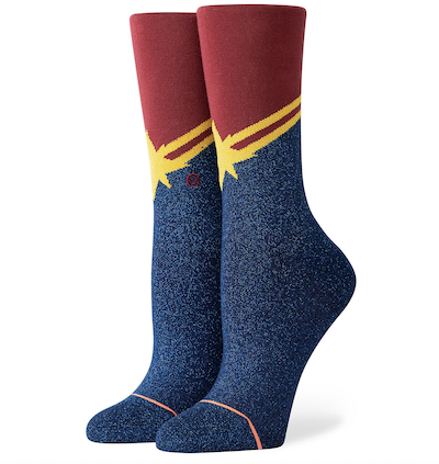 Captain Marvel socks by Stance 