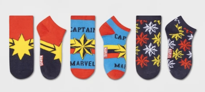 3 pairs of Captain Marvel socks from Target
