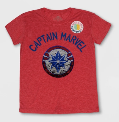 captain marvel sequin shirt for kids