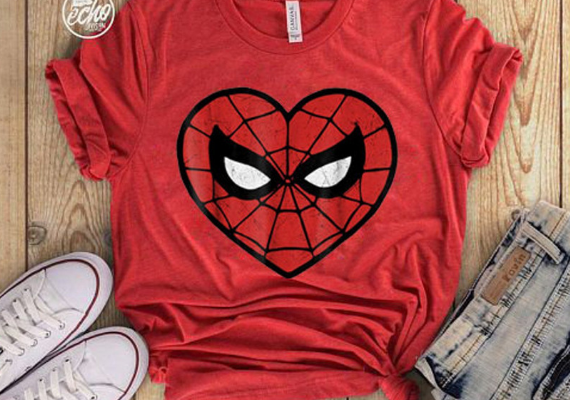 Spider-Man Heart Shirt from Marvel Tees To Show Off Your Love for Avengers: Endgame | bookriot.com