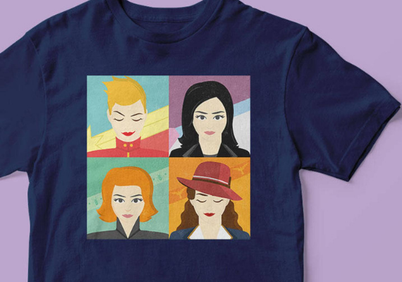 MCU Heroines from Marvel Tees To Show Off Your Love for Avengers: Endgame | bookriot.com