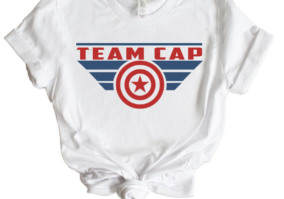 Team Cap Shirt from Marvel Tees To Show Off Your Love for Avengers: Endgame | bookriot.com