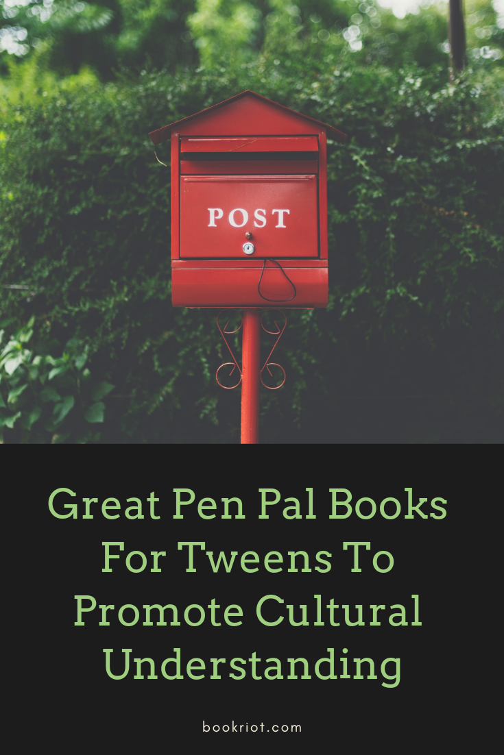 Promote cultural understanding and a love of reading with these excellent pen pal books for tweens (they're great for adults, too!). book lists | middle grade books | book lists for tweens | tween books | middle grade book lists