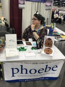 Phoebe table at AWP 2019 Book Fair
