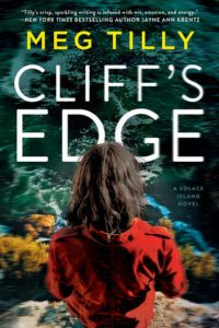 Cliff's Edge cover - woman sitting on cliff with water below