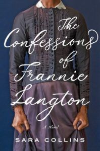 The Confessions of Frannie Langton cover - woman in grey clutching skirt