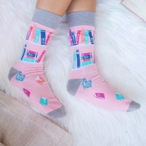 Pink Book Lover Socks