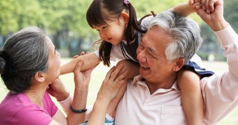 grandparents with granddaughter feature