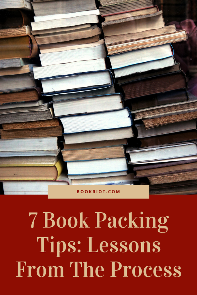One reader packed up all of her books and learned 7 tips to make packing and moving books easier. reading habits | moving books | moving tips | how to move books | packing books