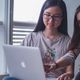 young women teen girls looking at laptop girls who code feature
