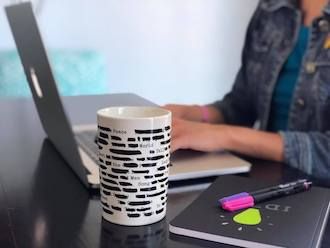 Banned book heat reactive mug