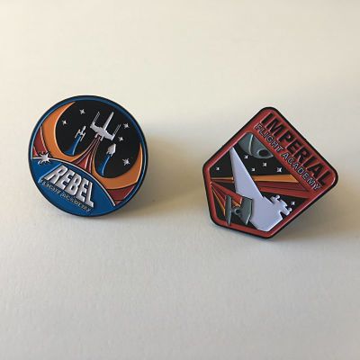 Star Wars rebel and imperial flight academy enamel pin set