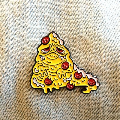 Jabba The Hutt as a slice of pizza enamel pin