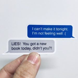New Books Texting Sticker
