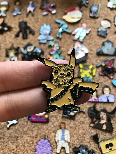 Star Wars x Pokeman Pikachu and Chewbacca enamel pin