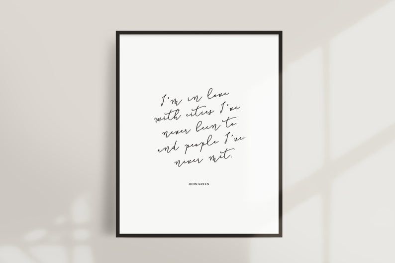 Soul Warming John Green Quotes  and Prints   - 9