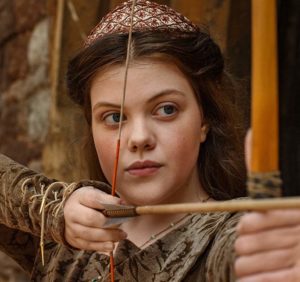 georgie henley as margaret tudor on the spanish princess