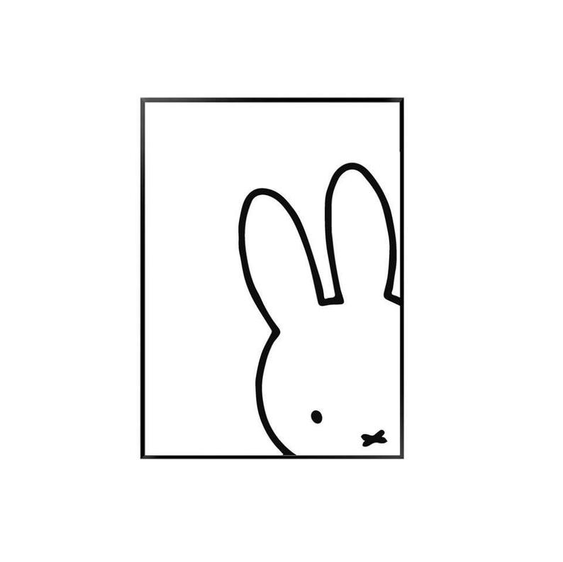 Miffy black and white book poster