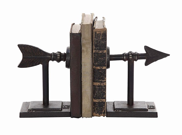 Cast iron metal arrow bookends