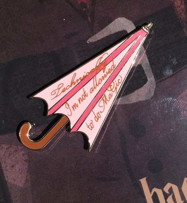 Hagrid’s pink umbrella enamel pin