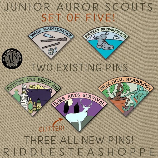 Junior Auror Scouts enamel pins