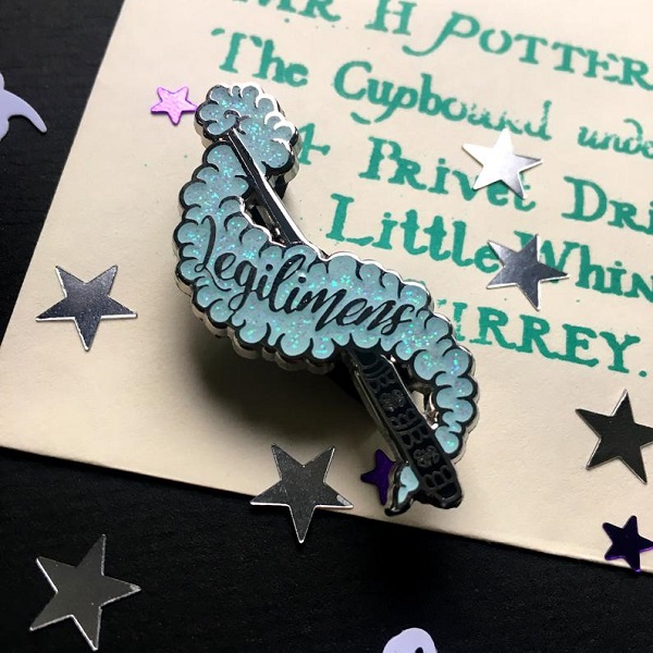 Legilimens spell with Snape’s wand enamel pin