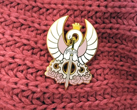 Princess Tutu gold swan pin