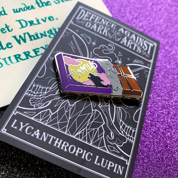 Remus Lupin-inspired chocolate bar enamel pin