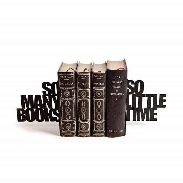 So many books so little time metal bookends