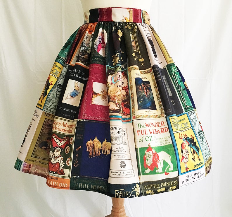 classic book cover skirt