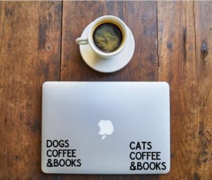 Cats Dogs Coffee Books Sticker