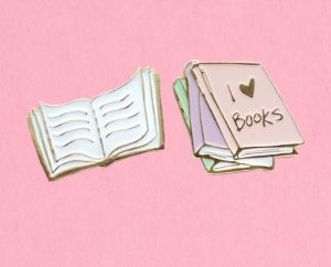 I Love Books Enamel Pin Set