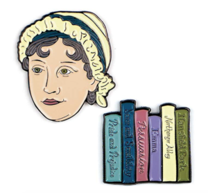 Jane Austen Enamel Pin Set