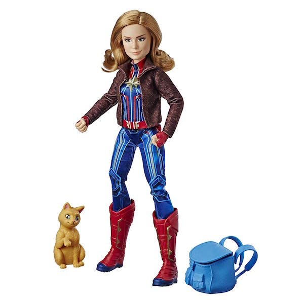 Captain Marvel Doll with Goose and Backpack